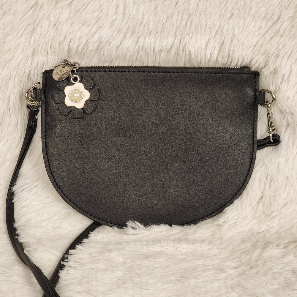 Zac Posen Celia Daisy Mini Crossbody Bag Black
